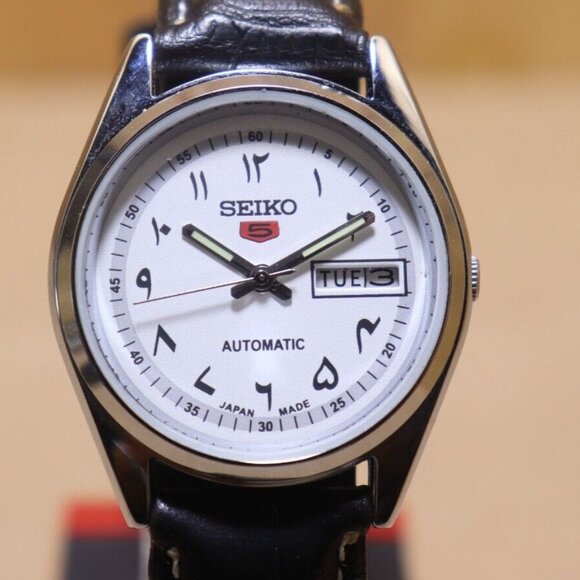 vintage Seiko 5 automatic day date movement no. 6309A Japan made men's watch - Picture 1 of 7
